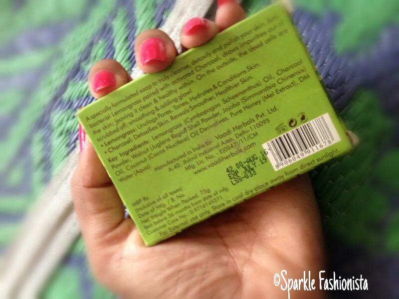 Vaadi Herbals Enticing Lemongrass Scrub Soap